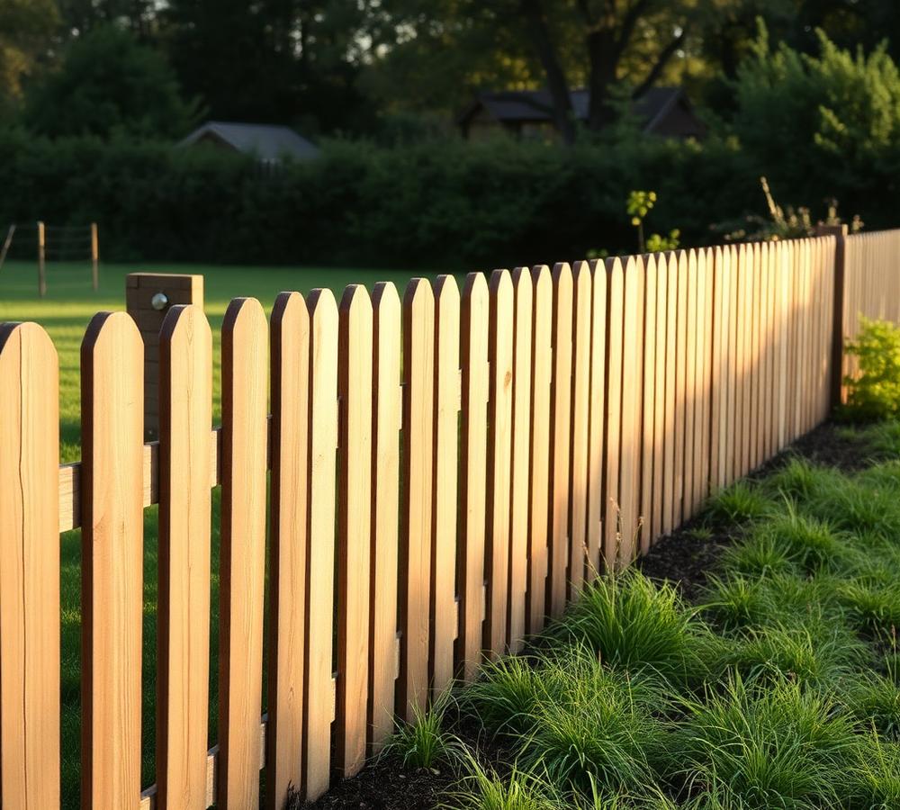 Traditional picket fence